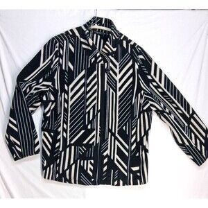 Susan Graver Weekend Women XL Fleece Jacket Full Zip Black Soft QVC Winter Work